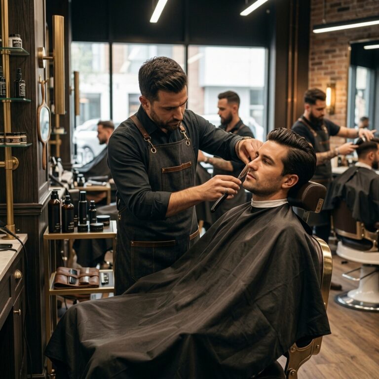 Cuidados com a pele facial e relaxamento com um homem barbudo no spa para beleza lama e máscara hidratante
